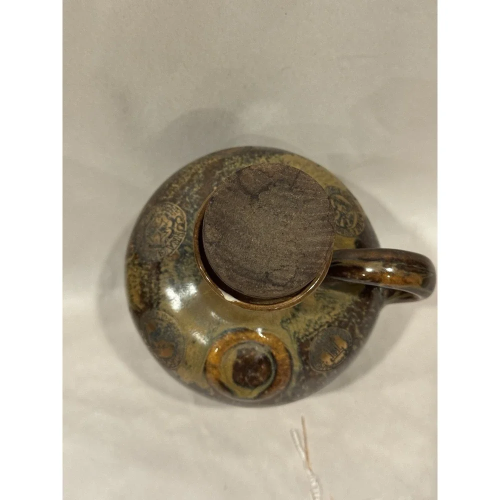 Aguardente Reserva Carvalho Ribeiro & Ferreira Empty Ceramic Bottle Wood Cork
